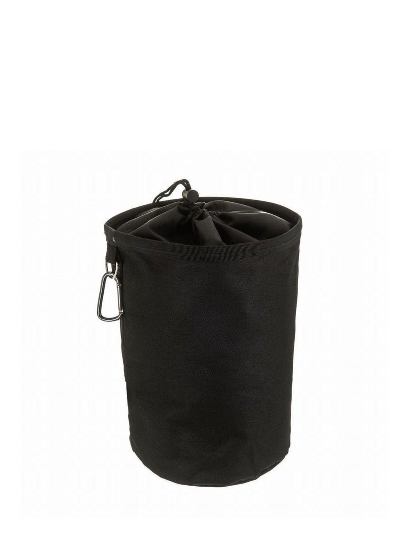 Y&D Peg Bag, Black Large Bag with Closing Cord and Hanging Snap Hook, for Laundry Clothes Pegs, Indoor Outdoor Pegs Organizer Storage Use, 7.8 X 11 Inch - Image 1