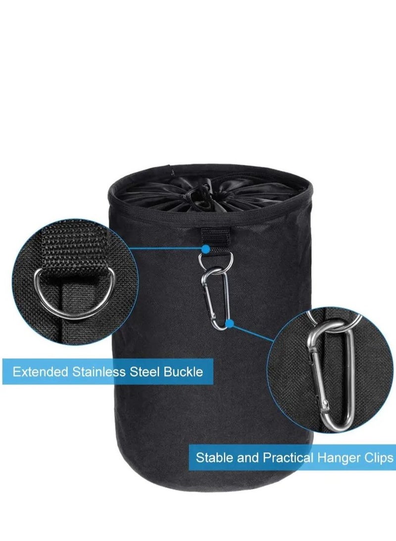 Y&D Peg Bag, Black Large Bag with Closing Cord and Hanging Snap Hook, for Laundry Clothes Pegs, Indoor Outdoor Pegs Organizer Storage Use, 7.8 X 11 Inch - Image 3