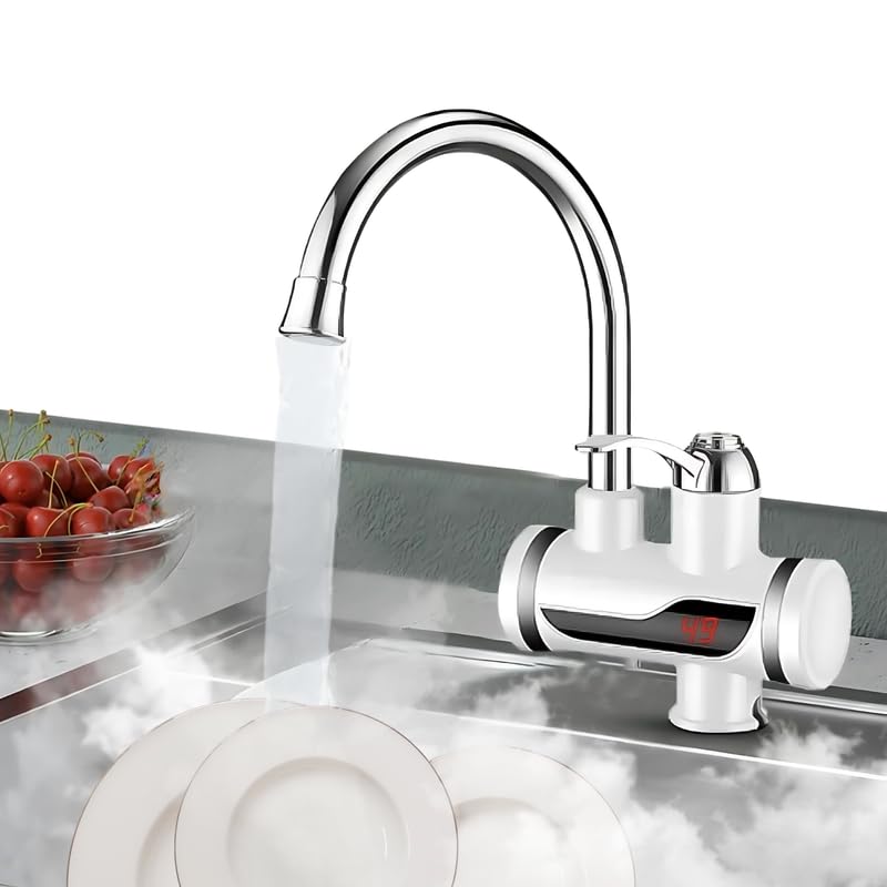 Drumstone 𝐖𝐈𝐓𝐇 𝟏𝟓 𝐘𝐄𝐀𝐑𝐒 𝐖𝐀𝐑𝐑𝐀𝐍𝐓𝐘 Instant Tap Water Heater/Geyser with LED Display – Tankless Electric Water Heater for Kitchen, Office, Restaurants, Clinics & Salons, Fast Heating - Image 1