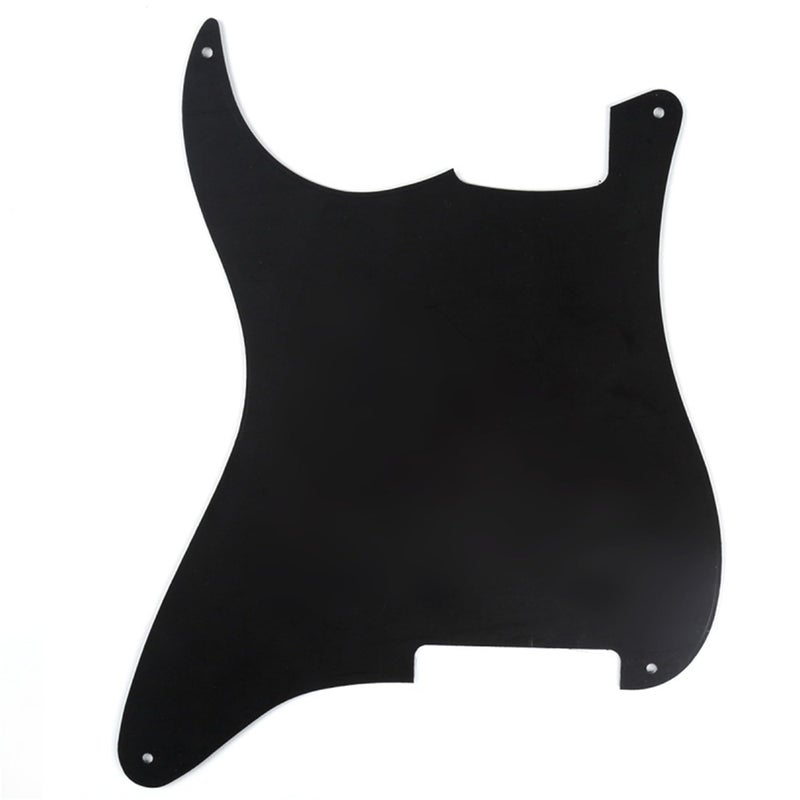 Musiclily 4 Hole Guitar Strat Pickguard Material Blanks Scratch Plate Custom for Fender Stratocaster Electric Guitar Replacement, 3Ply Black