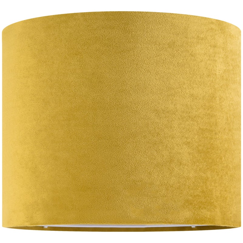 GO&SO Yellow Velvet Drum Lamp Shade Medium Lampshade 13``TopÃ—13``BottomÃ—10``High(Spider) Modern Lamp Shade for Table & Bedside Lamp Replacement Lampshades in Hand Crafted - By GO&SO - Image 5
