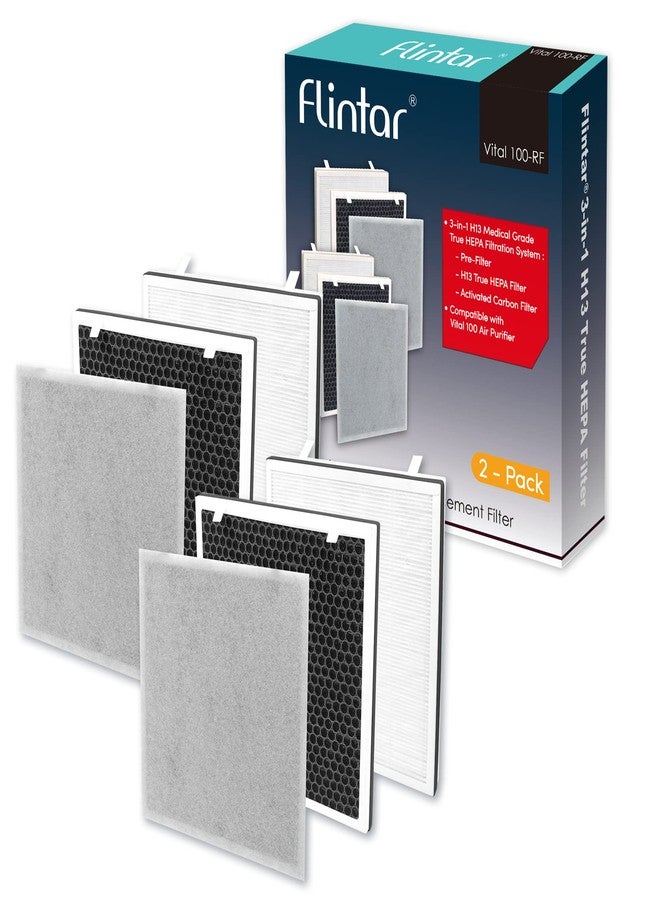 Flintar Vital 100 Replacement Filter, Compatible with Levoit Vital 100 Air Purifier, Part Number Vital 100-RF, 2-Pack - Image 1
