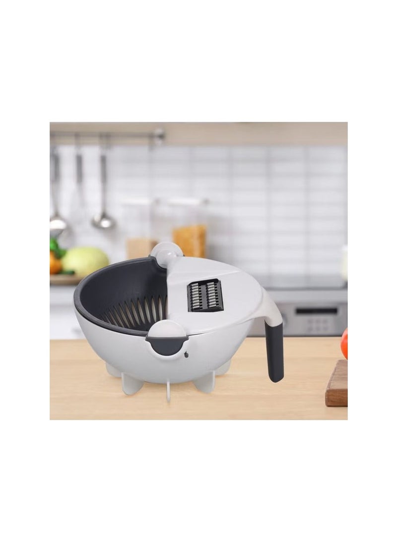 5 Multi-Functional Interchangeable Cutter With Drain Basket White/Grey 23.5cm  - Image 5