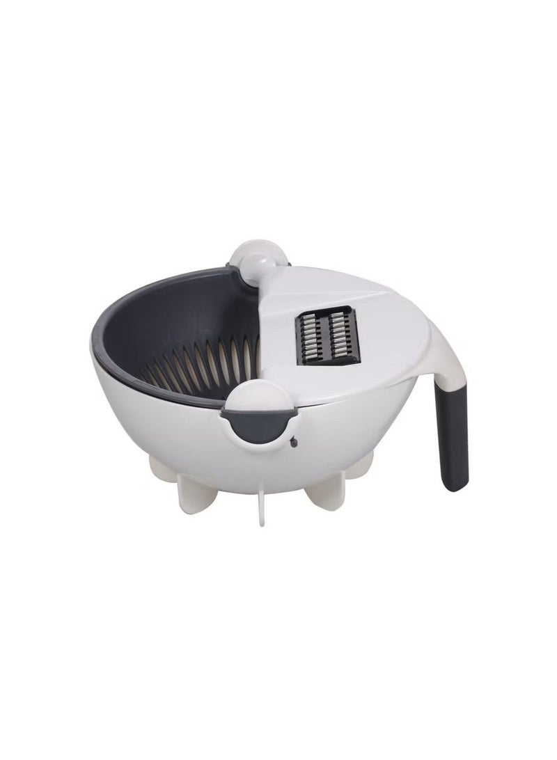 5 Multi-Functional Interchangeable Cutter With Drain Basket White/Grey 23.5cm  - Image 3