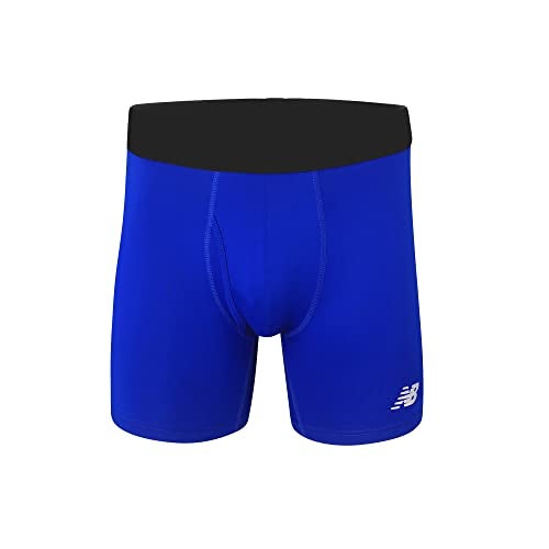 New Balance Men's 6" Boxer Brief Fly Front with Pouch, 3-Pack,Black/Team Red/Team Blue, X-Large (40"-42") - Image 3