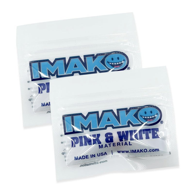 Imako Cosmetic Moldable Fitting Material Pink White 2 Pack Gums and Teeth Made in USA - Image 3