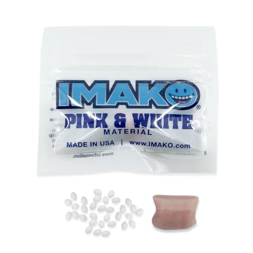 Imako Cosmetic Moldable Fitting Material Pink White 2 Pack Gums and Teeth Made in USA - Image 5