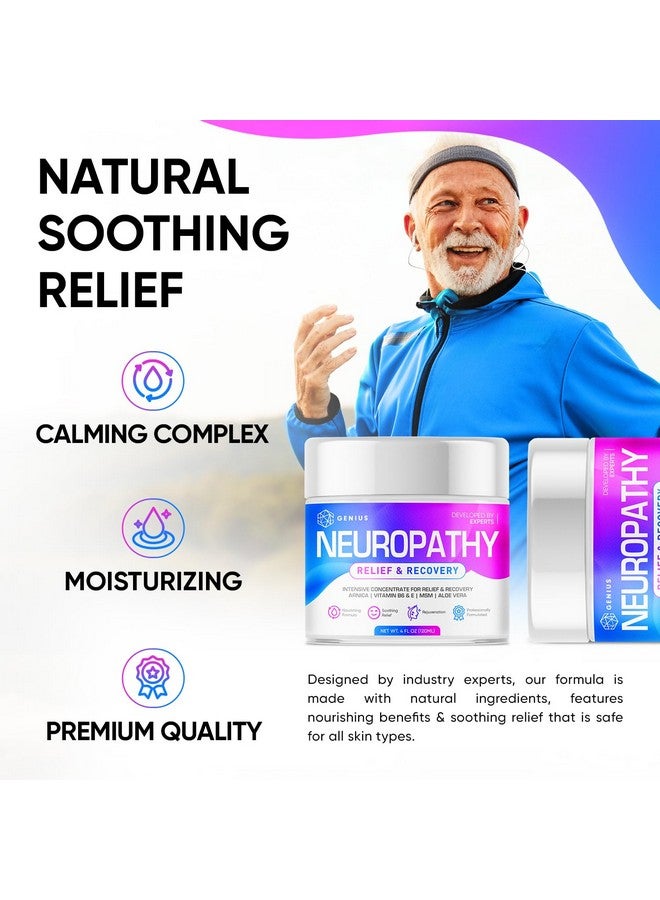 GENIUS CURE Genius Neuropathy Nerve Relief Cream - Maximum Strength Relief Cream for Foot, Hands, Legs, Toes Includes Arnica, Vitamin B6, Aloe Vera, MSM - Expertly Developed for Effective and Soothing Relief 4oz - Image 5
