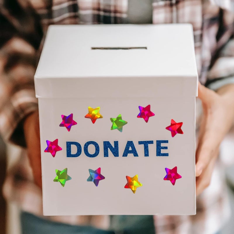 جيه زد اس 30 قطعة من الملصقات البراقة، ملصقات على شكل قلب من رقائق معدنية لامعة، ملصقات دائرية براقة، ملصقات على شكل نجمة لمكافأة الأطفال، مخطط سلوك، مخطط للطلاب، لوازم للمعلمين وديكورات يدوية (نجمة) - Image 5