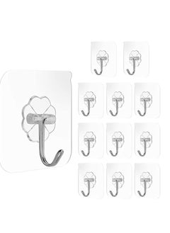 Oasisgalore 20 Pcs Adhesive Wall Hooks Heavy Duty Sticky Hangers with Hooks For Home Kitchen and Bathroom  - Image 1