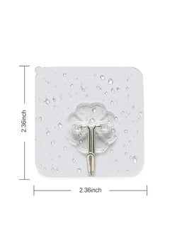 Oasisgalore 20 Pcs Adhesive Wall Hooks Heavy Duty Sticky Hangers with Hooks For Home Kitchen and Bathroom  - Image 2