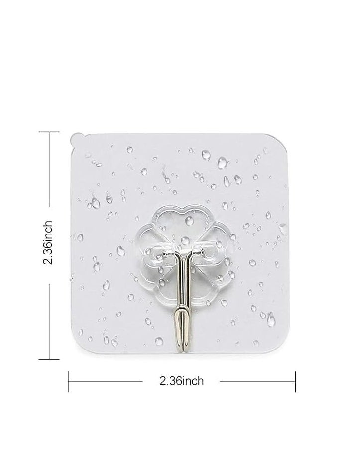 Oasisgalore 20 Pcs Adhesive Wall Hooks Heavy Duty Sticky Hangers with Hooks For Home Kitchen and Bathroom  - Image 2