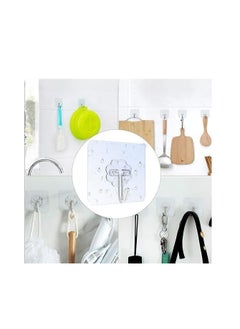 Oasisgalore 20 Pcs Adhesive Wall Hooks Heavy Duty Sticky Hangers with Hooks For Home Kitchen and Bathroom  - Image 3