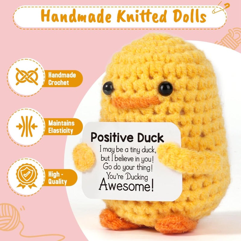 Easter Basket Essentials Stuffers Duck – Handmade Emotional Cheer Support Positive Funny Pickle Potato Nuggets for Men Women Friends Coworkers, Birthday for Him Her - Image 3