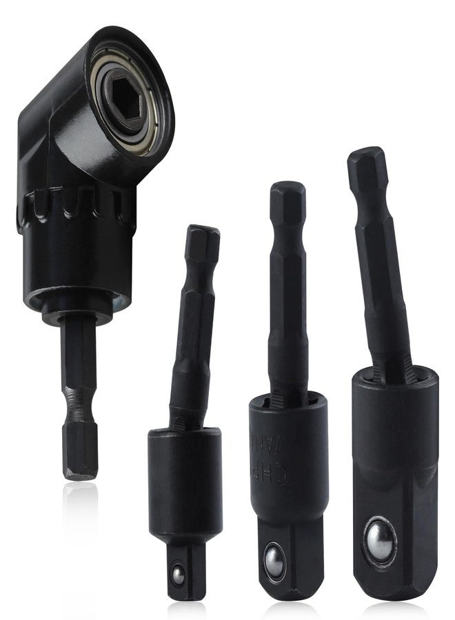 مجموعة تمديد مثقاب مرن من ليونتول مع ملحق مثقاب بزاوية قائمة، قابل للدوران 360 درجة، مقاس 1/4 بوصة و3/8 بوصة و1/2 بوصة، مجموعة محول مقبس سداسي مقاوم للصدمات، للمثقاب الكهربائي ومفك البراغي، والمثقاب اللاسلكي ومفك البراغي - Image 1