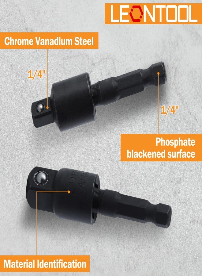 مجموعة تمديد مثقاب مرن من ليونتول مع ملحق مثقاب بزاوية قائمة، قابل للدوران 360 درجة، مقاس 1/4 بوصة و3/8 بوصة و1/2 بوصة، مجموعة محول مقبس سداسي مقاوم للصدمات، للمثقاب الكهربائي ومفك البراغي، والمثقاب اللاسلكي ومفك البراغي - Image 5