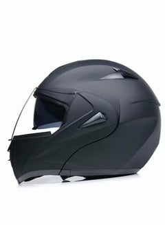 Generic Motorcycle Helmet Full Face Multipurpose Racing Helmet Unisex Matte Black XL  - Image 1