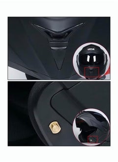 Generic Motorcycle Helmet Full Face Multipurpose Racing Helmet Unisex Matte Black XL  - Image 2