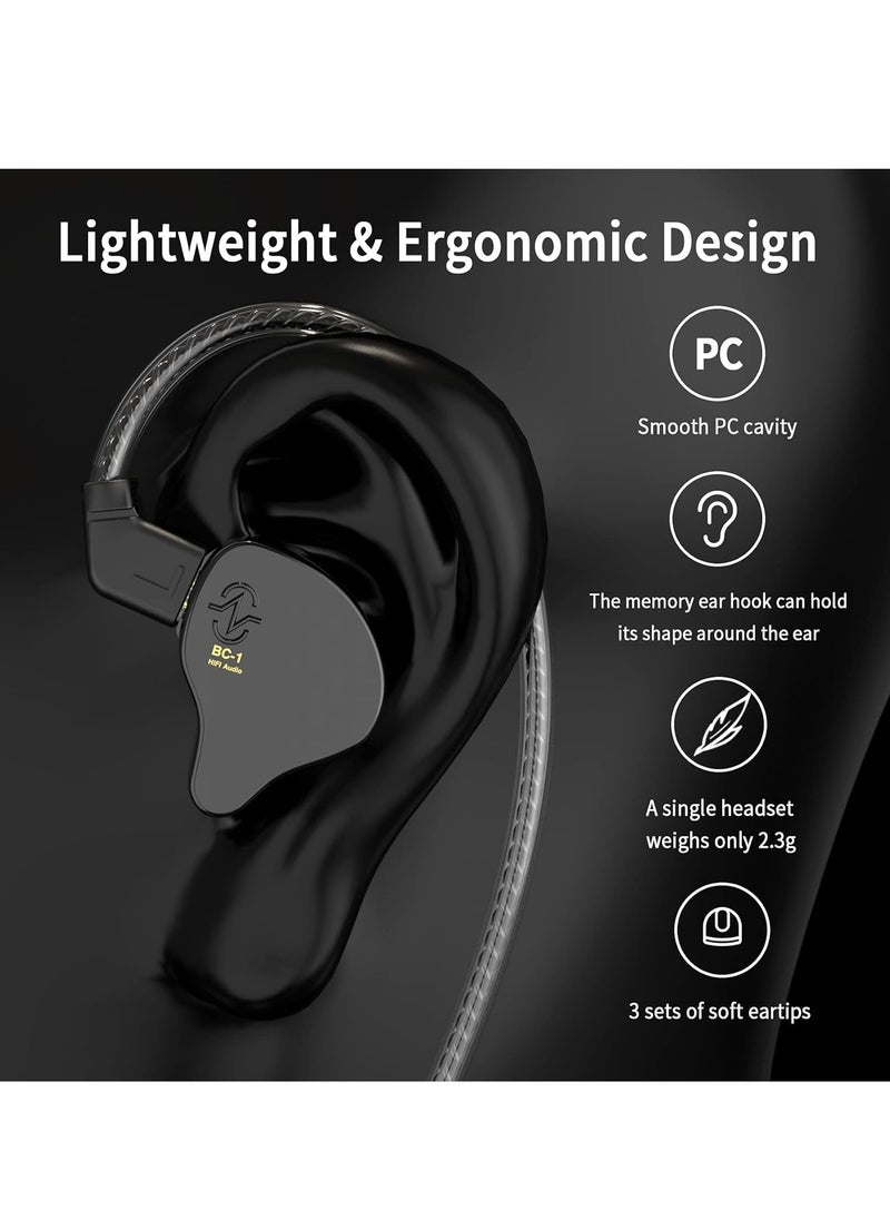 Generic - Wired Earphones, Comfortable And Lightweight In Ear Headphones, High Bass Sound Wired Gaming Earbuds With Detachable Tangle Free Cable For Gaming PC Laptop (1pc, Black) - Image 1