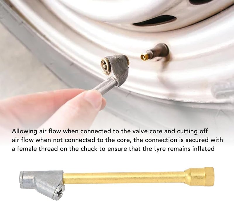 Brass Dual Air Chuck 1 4in NPT Quick Plug Tire Inflator Tool Set For Truck Car - Image 4