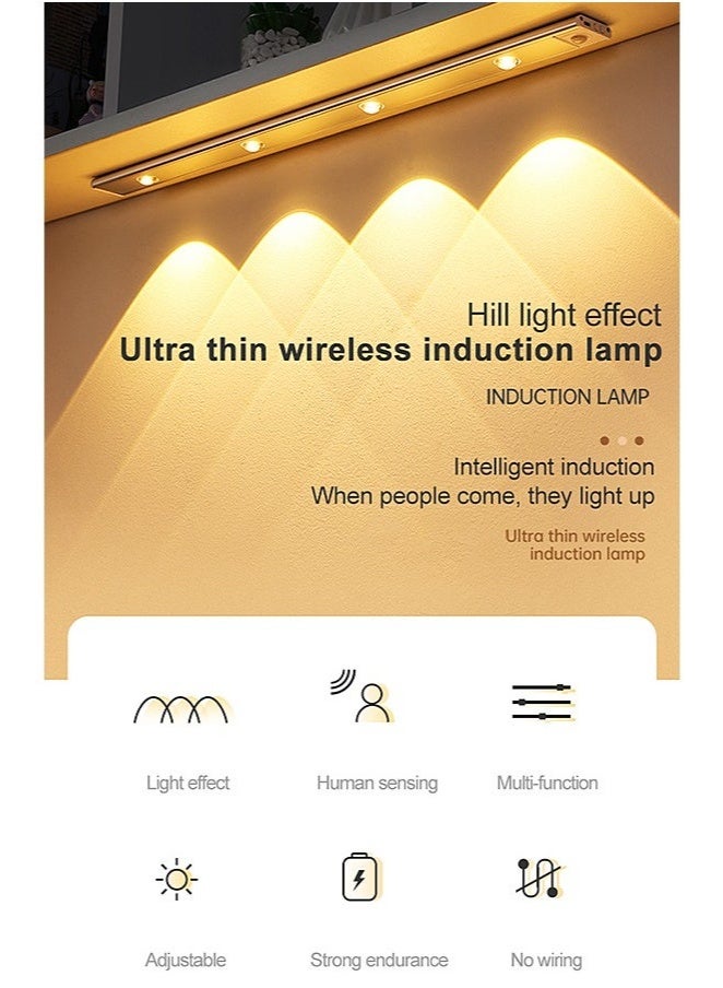 كيلا ضوء LED مستشعر الحركة - ضوء لاسلكي تحت الخزانة - ضوء أبيض ودافئ وطبيعي - مستشعر جسم الإنسان - تركيب مغناطيسي - ضوء ليلي قابل لإعادة الشحن للمطبخ والدرج وغرفة النوم والدرج - Image 4
