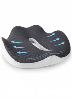 Brinaoki Office Seat Cushion Memory Foam Chair Cushions 3D Design for Pressure Relief, Back Pain Relief, Sciatica, Lower Back and Spine Support, Hemorrhoid Pain Relief  - Image 1