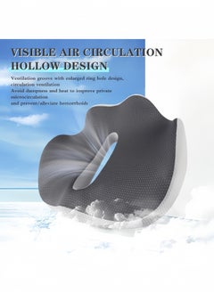 Brinaoki Office Seat Cushion Memory Foam Chair Cushions 3D Design for Pressure Relief, Back Pain Relief, Sciatica, Lower Back and Spine Support, Hemorrhoid Pain Relief  - Image 3