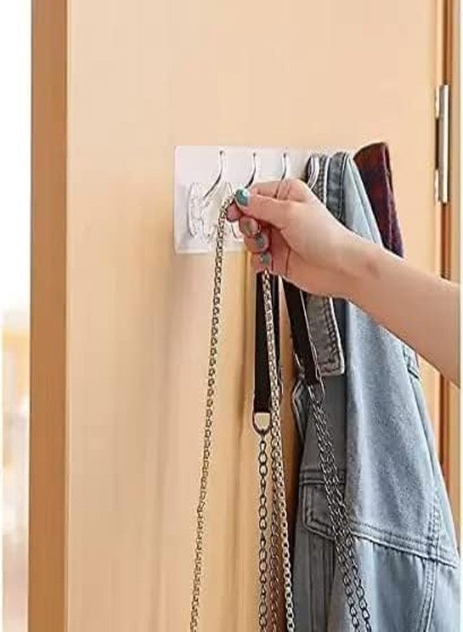 SYUTA Wall Hanger Hooks – Transparent 6-Hook Organizer for Clothes, Kitchen, Bathroom, Bedroom, and Office | Durable Door Hanging Accessory for Home Storage - Image 2