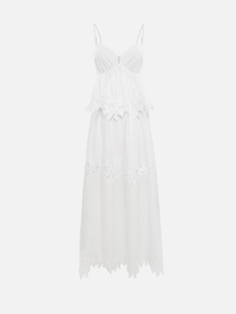 Lichi Maxi dress with thin straps and openwork detailing