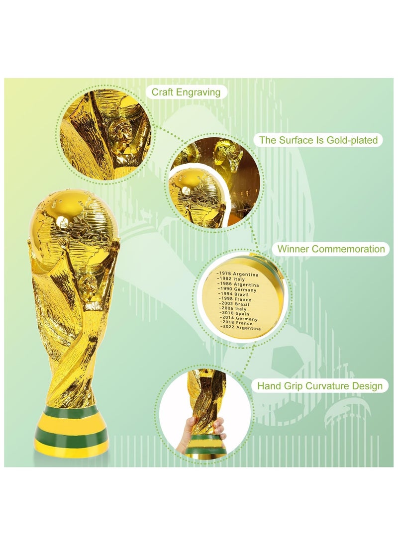 Y&D Replica World Cup Football Trophy Gold/Green 24.5x11.5x12.5centimeter  - Image 4