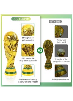 Y&D Replica World Cup Football Trophy Gold/Green 24.5x11.5x12.5centimeter  - Image 5