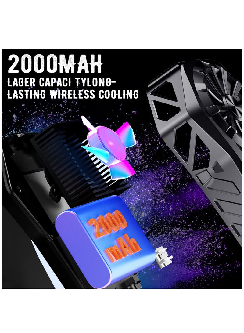 KASTWAVE Phone Cooler Semiconductor Heatsink for 4-7.5" Android/iPhone Phone Fast Cooling with Cooling Fan and game fingertips for Phone Cooling - Image 2