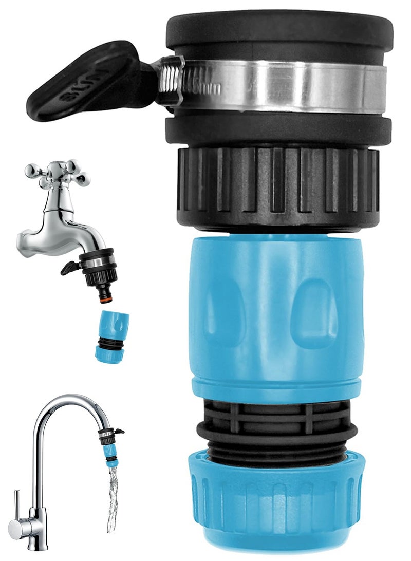 سانموجيد موصل صنبور مطاطي عالمي مع محول خرطوم، 22-24 مم داخلي وخارجي - Image 1