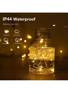 Lesha 50 LED 16FT Waterproof  Battery Operated String Lights, Outdoor Indoor Fairy Twinkle Lights for Home Bedroom Wedding DIY Centerpiece Birthday (Warm White)  - Image 2