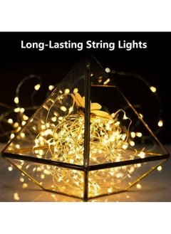 Lesha 50 LED 16FT Waterproof  Battery Operated String Lights, Outdoor Indoor Fairy Twinkle Lights for Home Bedroom Wedding DIY Centerpiece Birthday (Warm White)  - Image 4