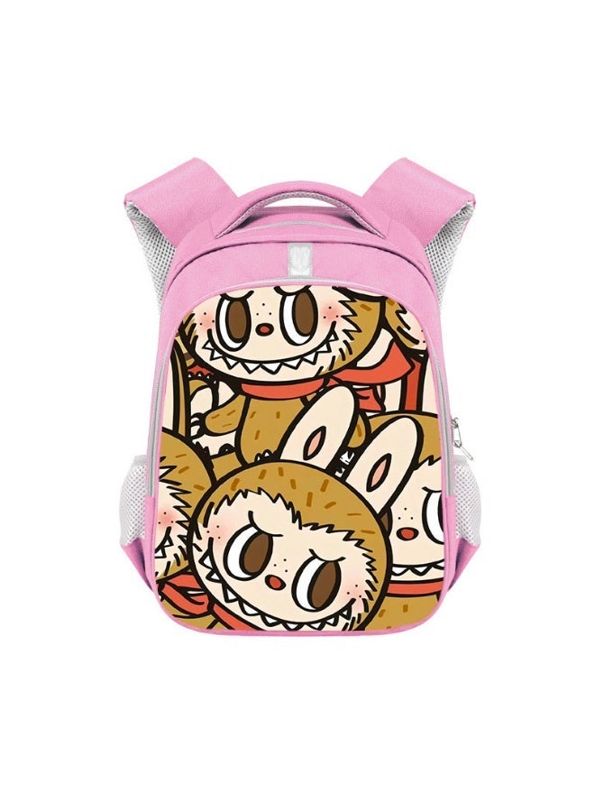 Labubu Backpack Student Large Capacity High-end Backpack Children's Wear-resistant Polyester Backpack 36*26*13CM - Image 1