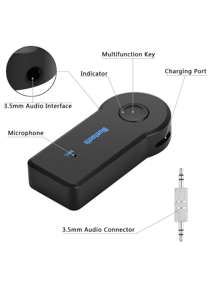 ELTRAZONE Bluetooth Music Audio Stereo Adapter Receiver for Car AUX IN Home Speaker MP3  - Image 2