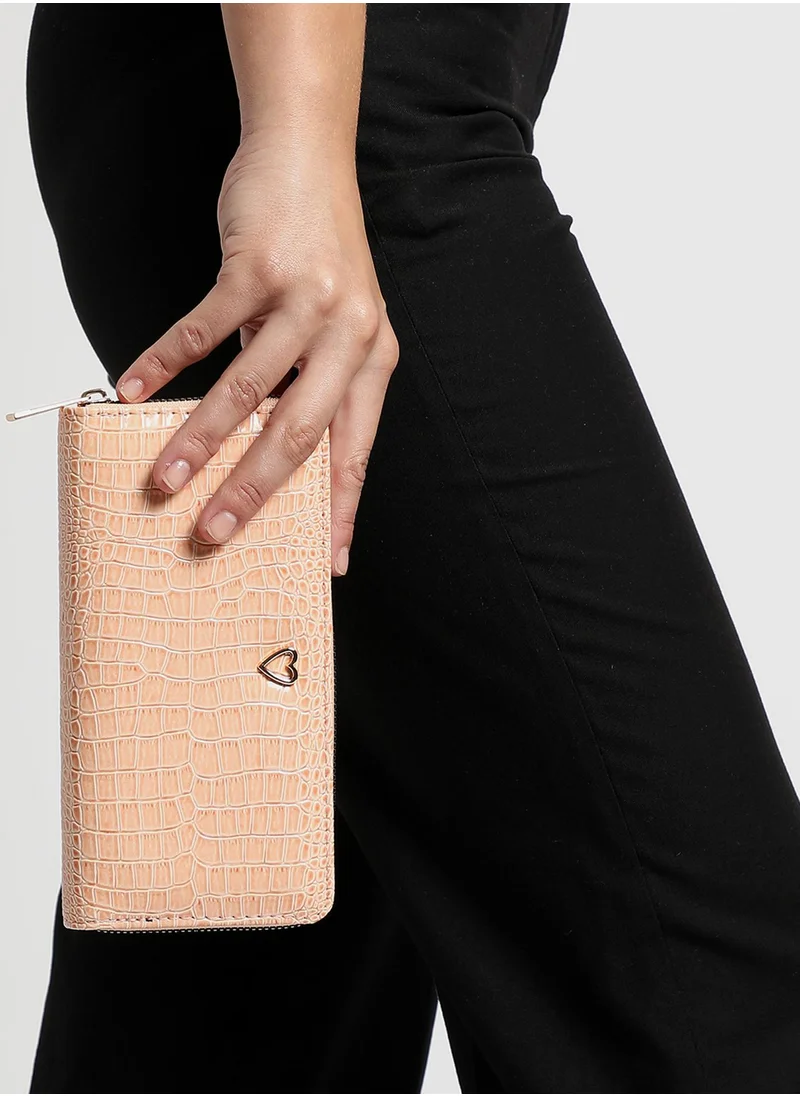Haute Sauce Pink Textured Vegan Leather Wallet