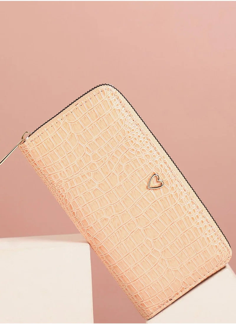 Haute Sauce Pink Textured Vegan Leather Wallet