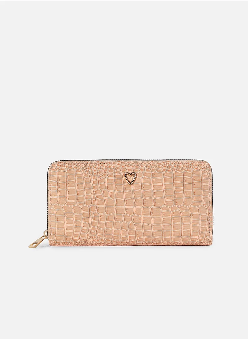 Haute Sauce Pink Textured Vegan Leather Wallet