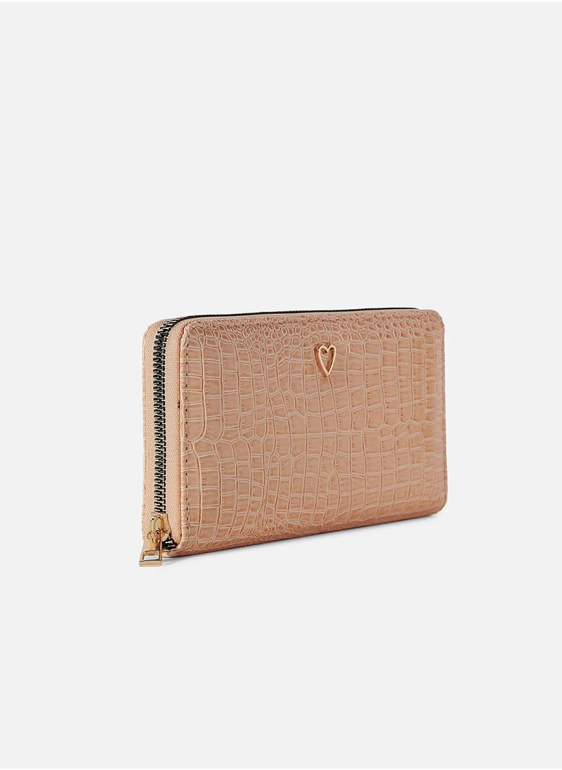 Haute Sauce Pink Textured Vegan Leather Wallet