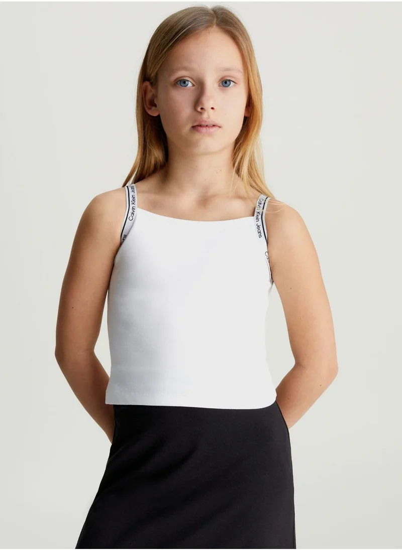 Calvin Klein Jeans Youth Logo Tape Strap Top