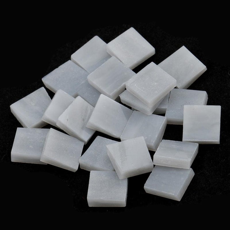 klarako 250pcs Vitreous Glass Mosaic Tiles Pieces For Arts DIY Craft 10x10mm Many Color klarakoGrey - Image 4