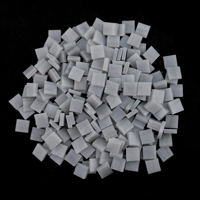 klarako 250pcs Vitreous Glass Mosaic Tiles Pieces For Arts DIY Craft 10x10mm Many Color klarakoGrey - Image 5