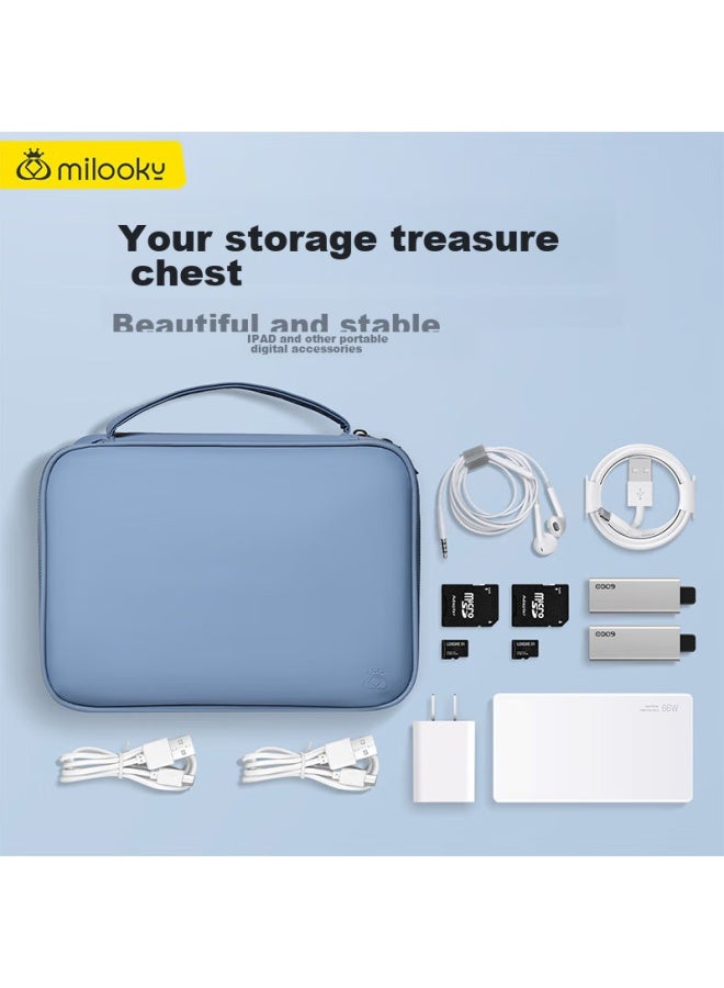 Diyi Workshop Daiyi Gongfang Large Capacity Laptop Power Cord Storage Pouch, Data Cable Usb Drive Charger Mouse Earphone Multi-functional Organizer Pouch, Universal Apple Huawei Computer Accessory Storage Bag - Image 3