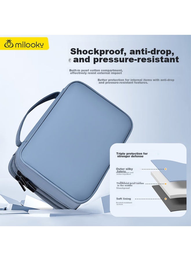 Diyi Workshop Daiyi Gongfang Large Capacity Laptop Power Cord Storage Pouch, Data Cable Usb Drive Charger Mouse Earphone Multi-functional Organizer Pouch, Universal Apple Huawei Computer Accessory Storage Bag - Image 4