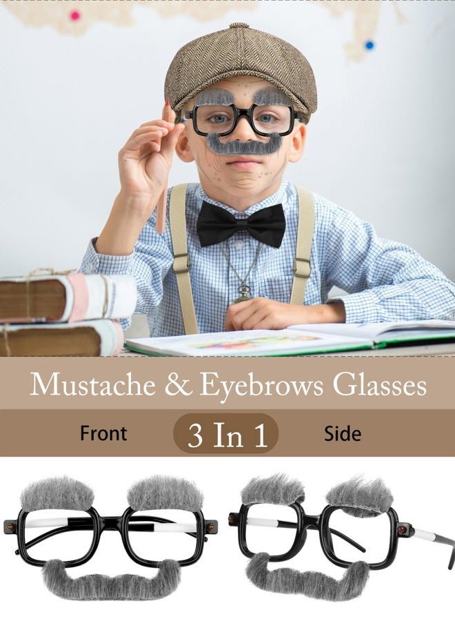 SOMSOC Boys 100 Days of School Costume Kids Grandpa Costume Accessories Set for School Cosplay Dress Up Party - Image 3