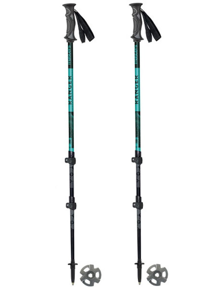 Masters Trekking Poles Ranger (Blue) – Alu 5083 Aluminum Hiking Poles, Adjustable 115–140 cm (70 cm Collapsed), Band Automatic Lock System, Clamper Adjustment, Carbide Tips, Durable 286g Trekking Poles for Hiking & Outdoor Adventure - Image 1