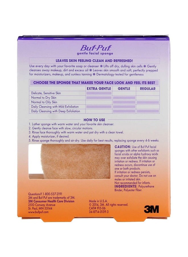 Buf-Puf Gentle Facial Sponge 2 Pk  - Image 3