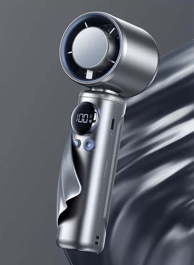 عام مروحة يدوية قابلة للطي خارجية معلقة برقبة ثلجية مضغوطة بمنفذ USB للتبريد - Image 1